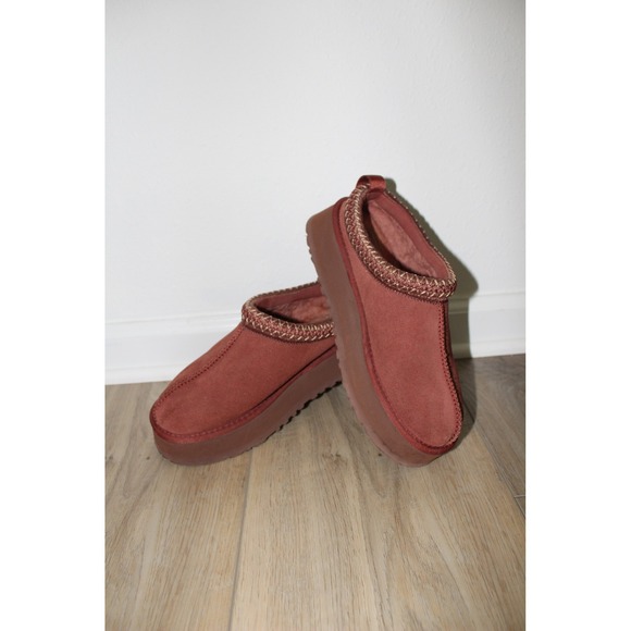 UGG Shoes - UGG Tazz Platform Suede Clog Slippers Burnt Cedar 1122553 Women's 7